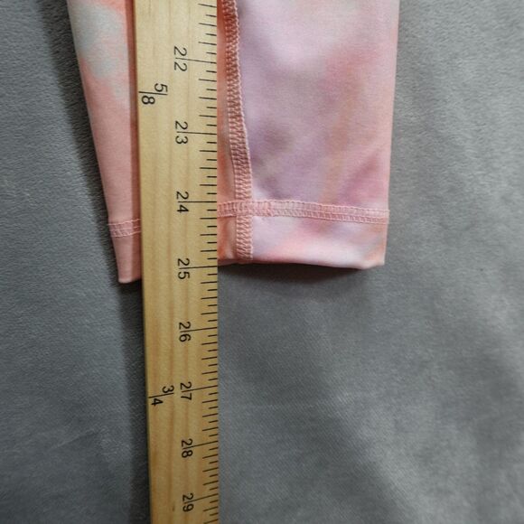 Zelos 7/8 Leggings Women’s Large Pink Peach Watercolor Tie Dye Athletic Gym Yoga - Picture 5 of 10
